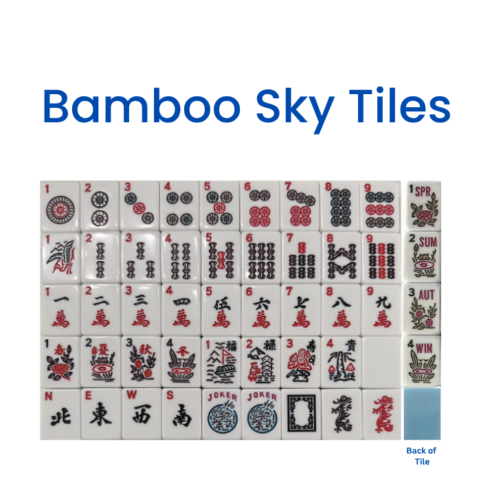 Mahjong Studios β Bamboo Sky American Mahjong Tile Set (166 Tiles)