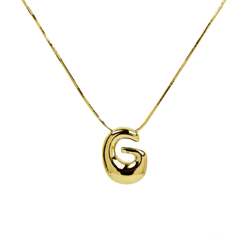 Initial Waterdrop 18K Gold Necklace - The Floratory