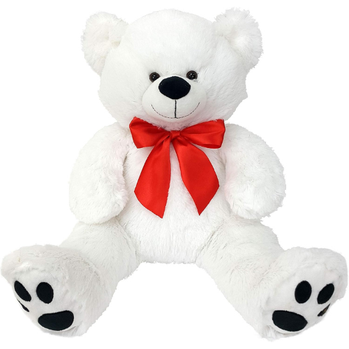 Anico 20" Stuffed Plush Bear with Red Ribbon