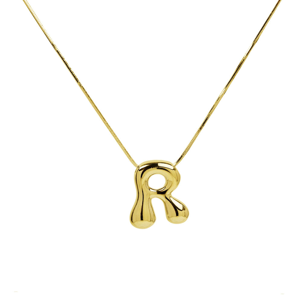 Initial Waterdrop 18K Gold Necklace - The Floratory
