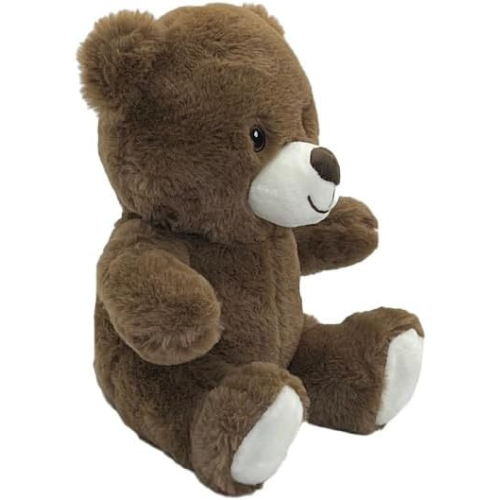 Anico 10" Plush Brown Teddy Bear with Embroidered Eyes