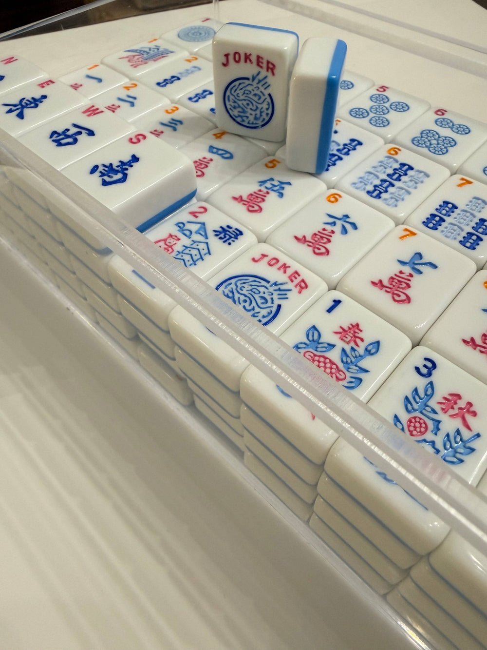 Mahjong Tiles - Bubble Pop – American Mahjong Tile Set (166 Tiles) 2-Color Blue