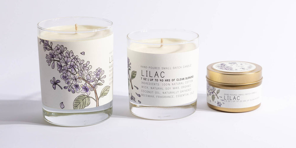 Lilac - Large Glass - Just Bee Candle