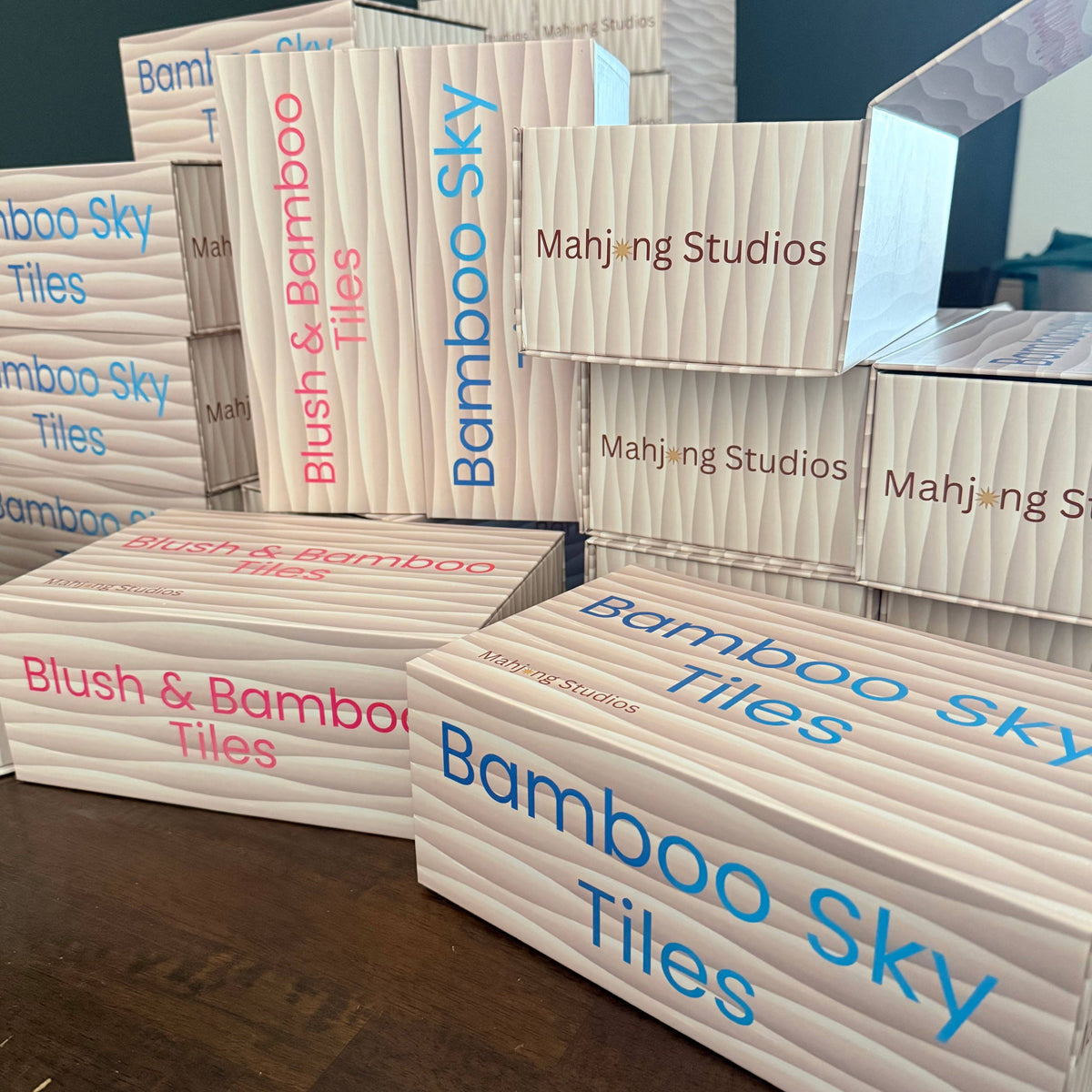 Mahjong Studios – Blush & Bamboo American Mahjong Tile Set (166 Tiles)