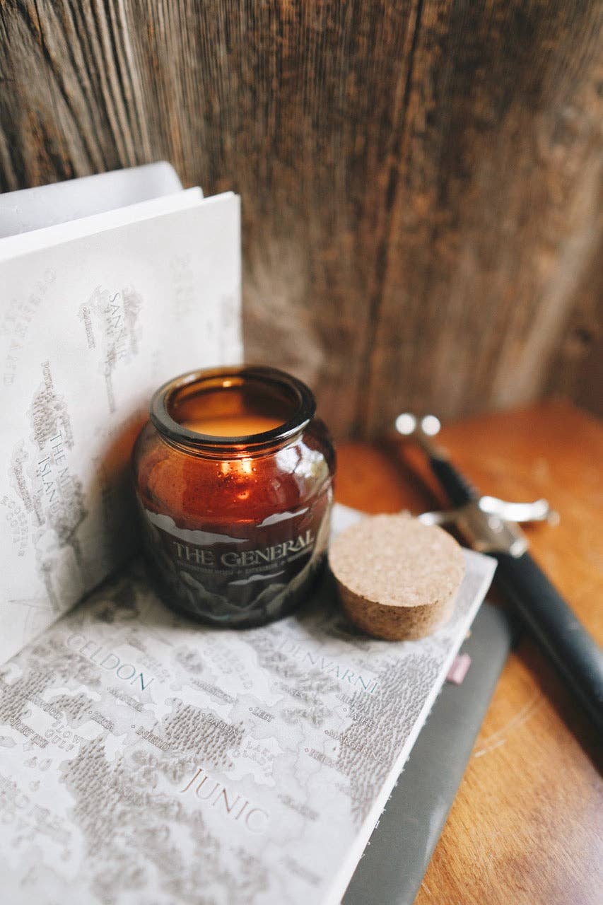 The General | 8oz Apothecary Organic Soy | Wood Wick Candle