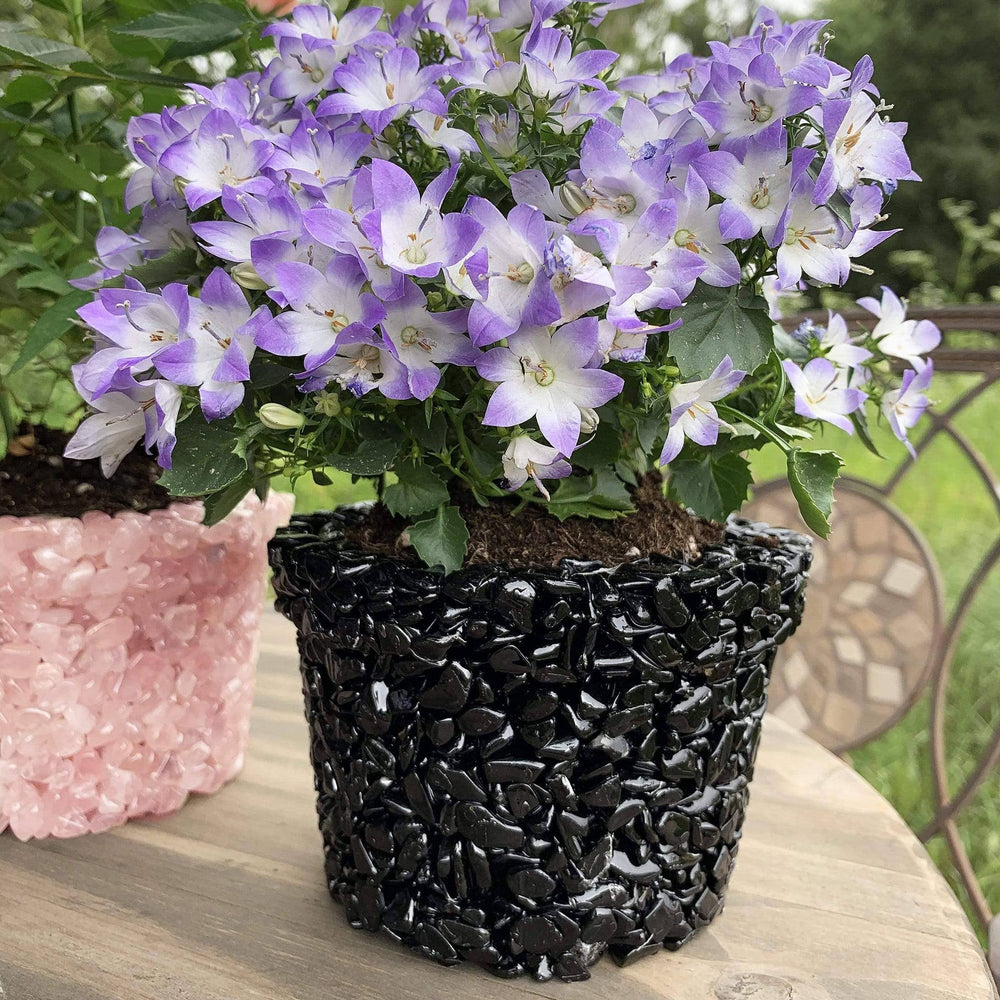 Crystal Tumbled Stone Flower Pot - Size #5 (TUM-POT5)