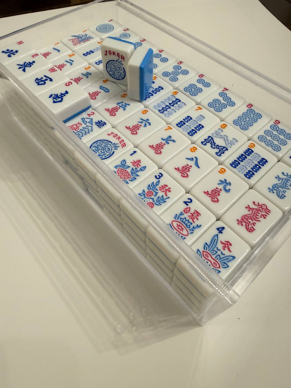 Mahjong Tiles - Bubble Pop – American Mahjong Tile Set (166 Tiles) 2-Color Blue