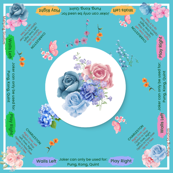 Mahjong Studios – Rose Dragon American Mahjong Tile Set (166 Tiles)