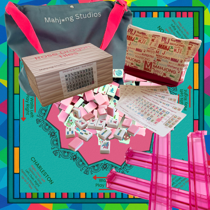 Mahjong Studios – Rose Dragon American Mahjong Tile Set (166 Tiles)