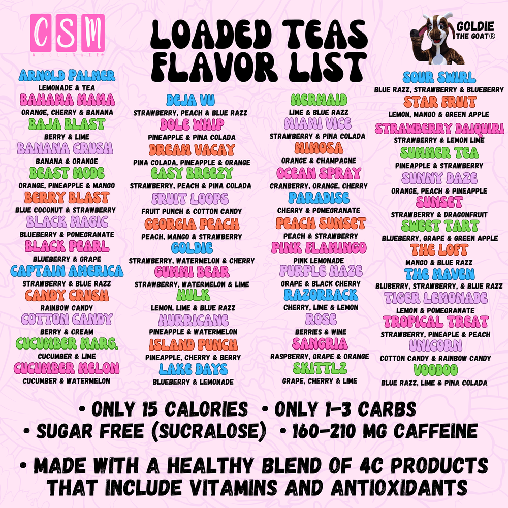 Loaded Tea Mixes (32oz Size)
