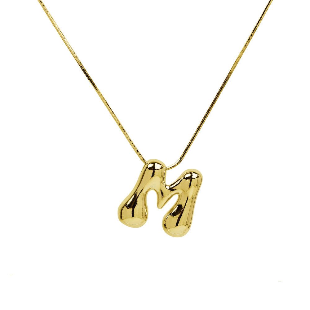 Initial Waterdrop 18K Gold Necklace - The Floratory