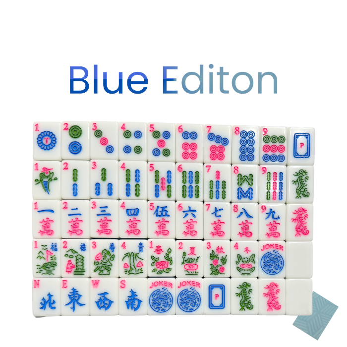 Mahjong Tiles - Blue Editon – American Mahjong Tile Set (166 Tiles) 2-Color Blue