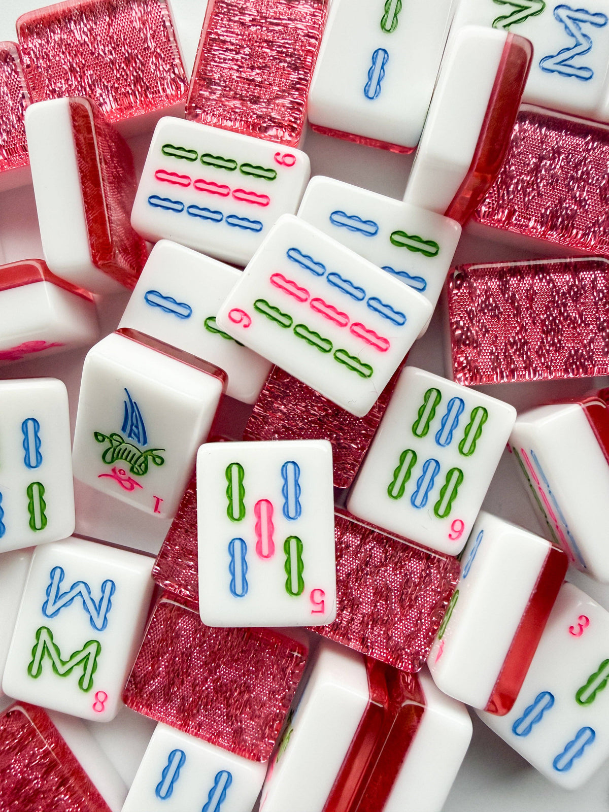 Glitter Sparkle - Mahjong Tiles – American Mahjong Tile Set (166 Tiles) Pin