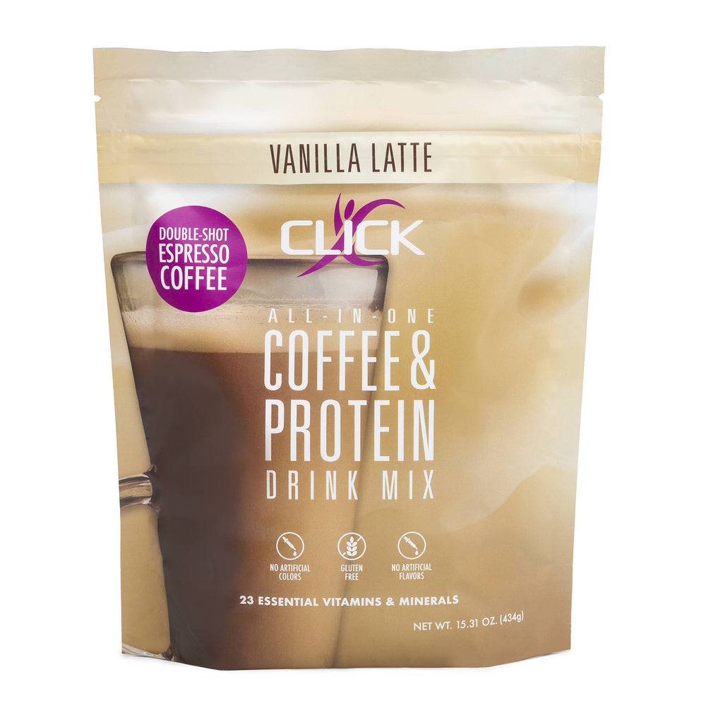 CLICK Coffee Protein Powder Meal Replacement, Vanilla Latte