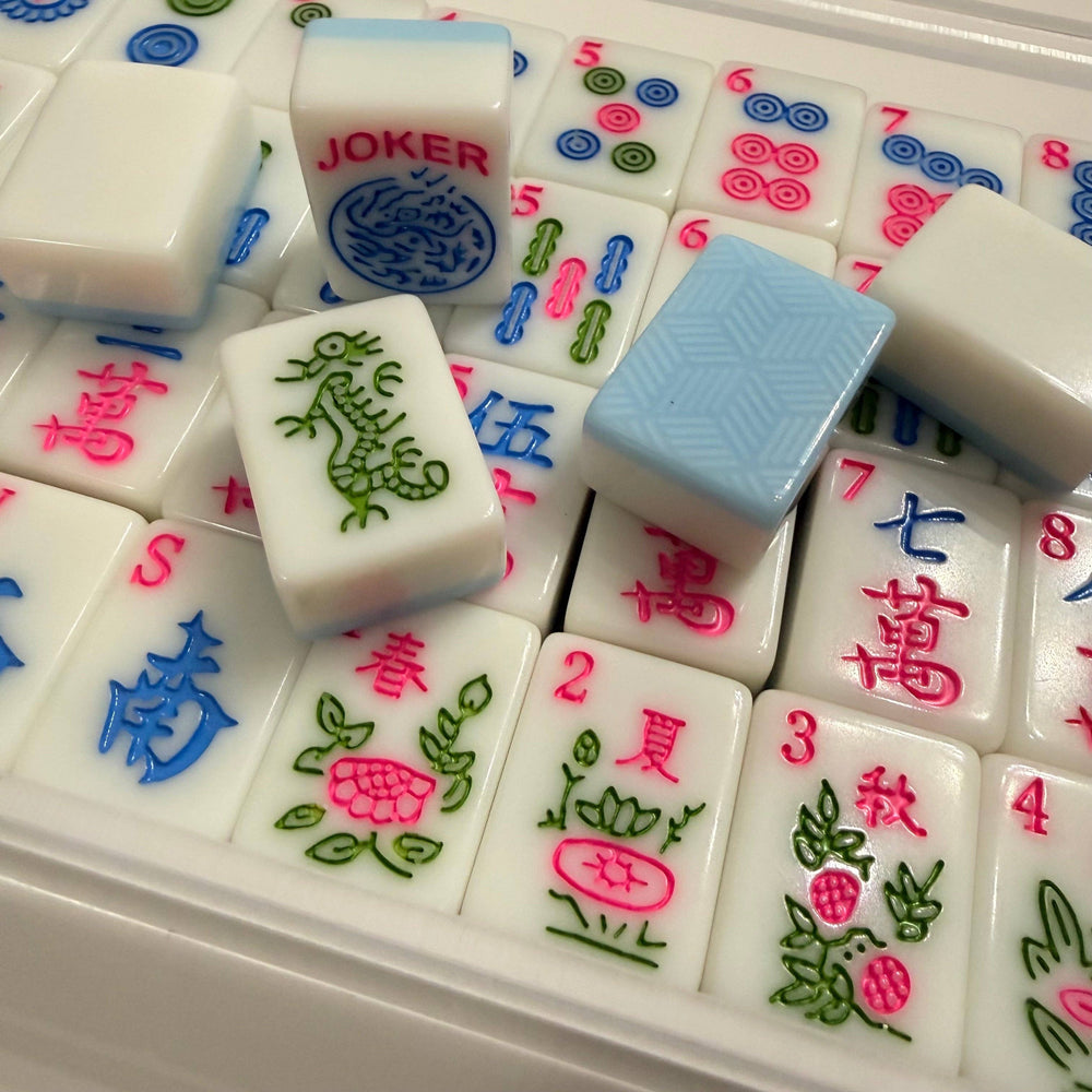 Mahjong Tiles - Blue Editon – American Mahjong Tile Set (166 Tiles) 2-Color Blue