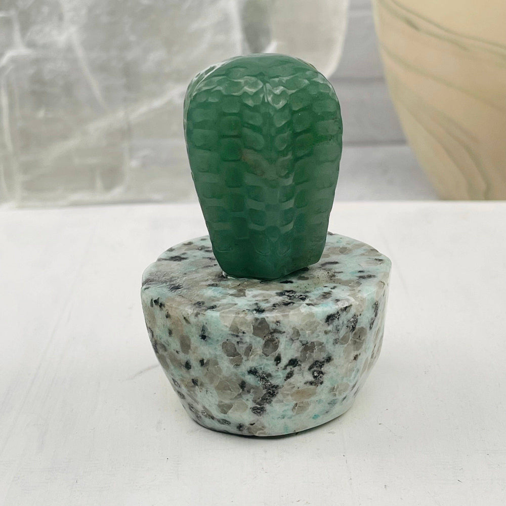 Cactus Carved Crystals - You Choose Stone