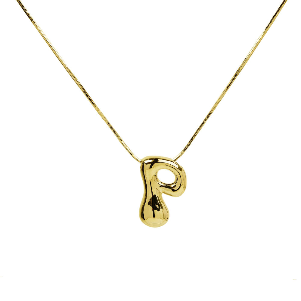 Initial Waterdrop 18K Gold Necklace - The Floratory