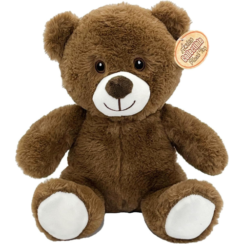 Anico 10" Plush Brown Teddy Bear with Embroidered Eyes