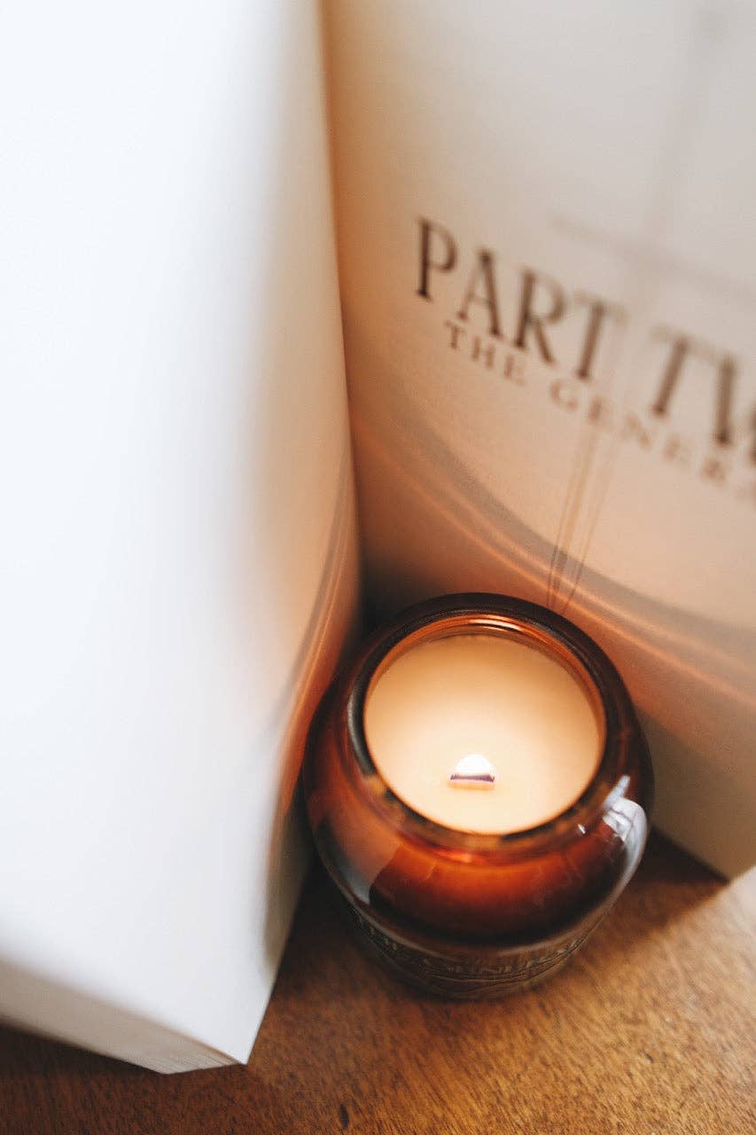 The General | 8oz Apothecary Organic Soy | Wood Wick Candle