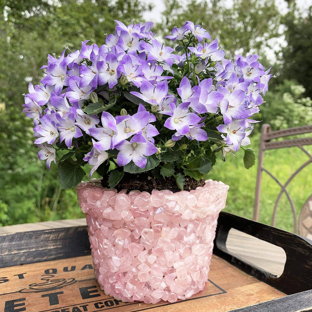 Crystal Tumbled Stone Flower Pot - Size #5 (TUM-POT5)