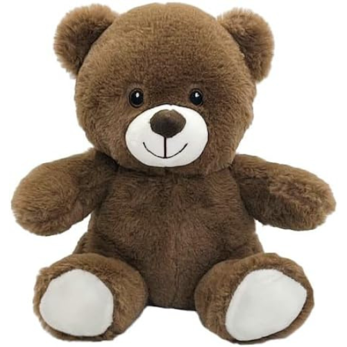Anico 10" Plush Brown Teddy Bear with Embroidered Eyes