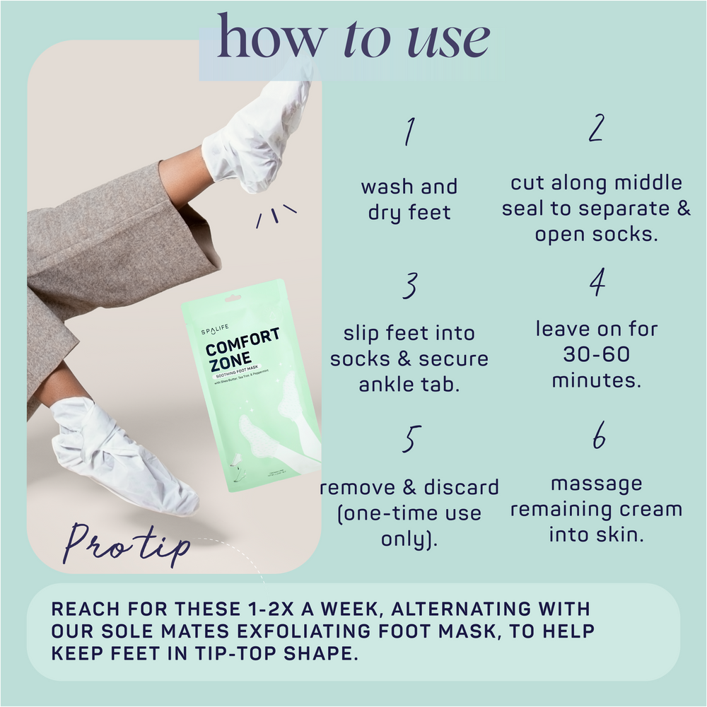 Comfort Zone Soothing Foot Mask with Shea Butter & Tea Tree