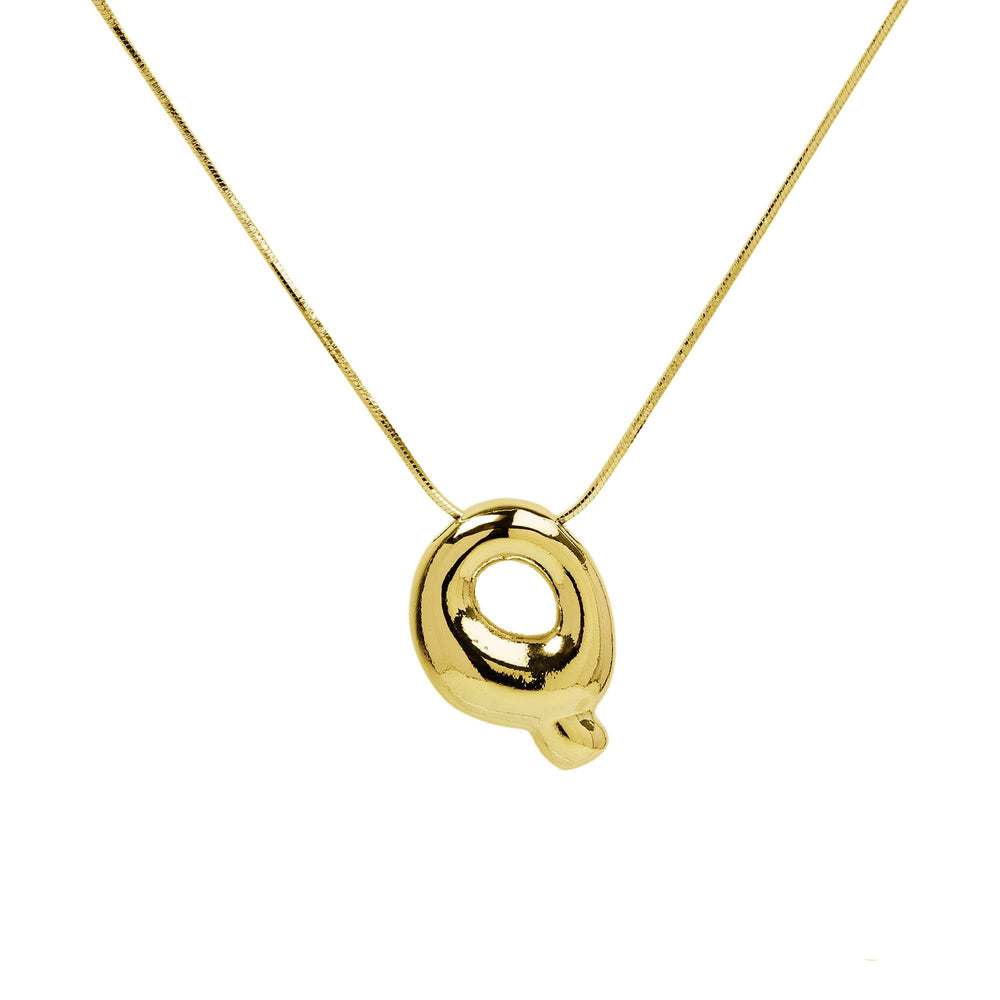 Initial Waterdrop 18K Gold Necklace - The Floratory