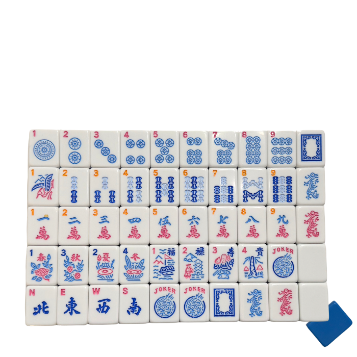 Mahjong Tiles - Bubble Pop – American Mahjong Tile Set (166 Tiles) 2-Color Blue
