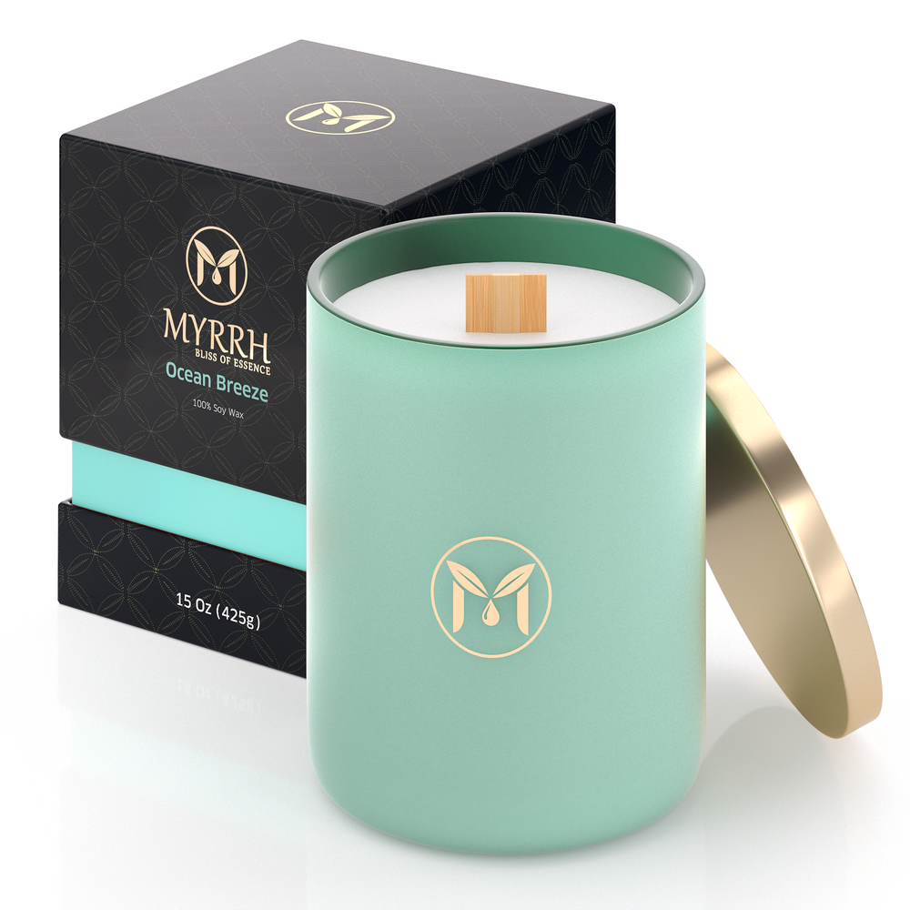 Ocean Breeze 100% Soy Wax Crackling Wood Wick Candle
