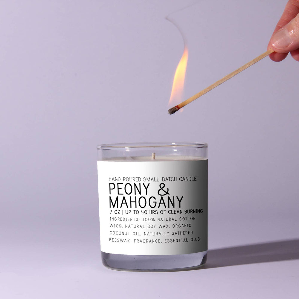 Peony & Mahogany - Just Bee Candle - The Floratory
