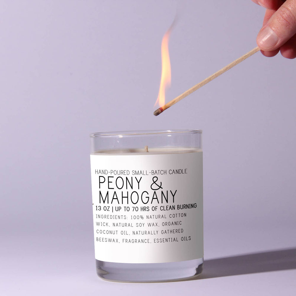 Peony & Mahogany - Just Bee Candle - The Floratory