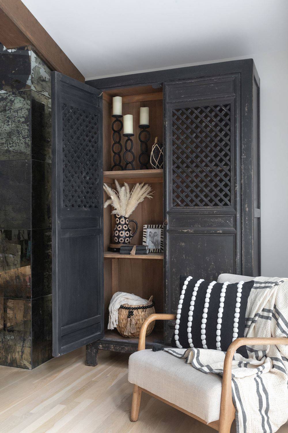 Square Pom Stripe Pillow - The Floratory