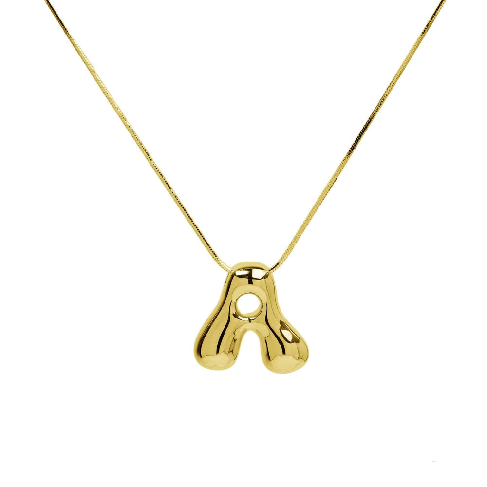 Initial Waterdrop 18K Gold Necklace - The Floratory