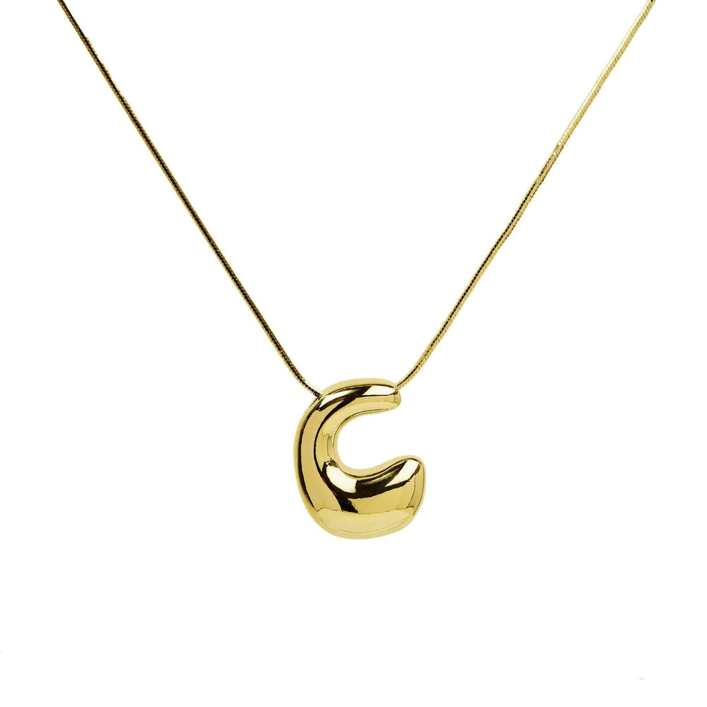 Initial Waterdrop 18K Gold Necklace - The Floratory