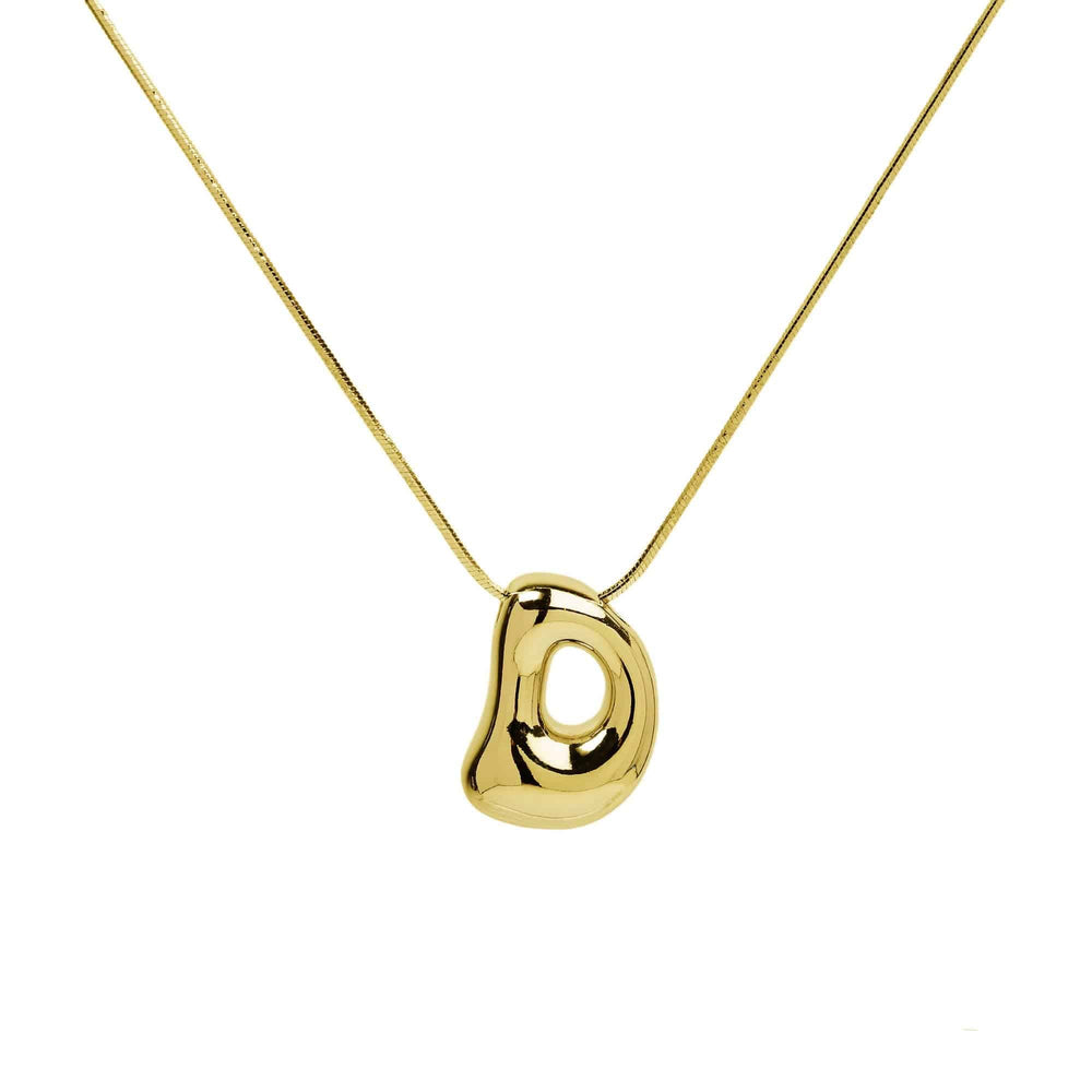 Initial Waterdrop 18K Gold Necklace - The Floratory