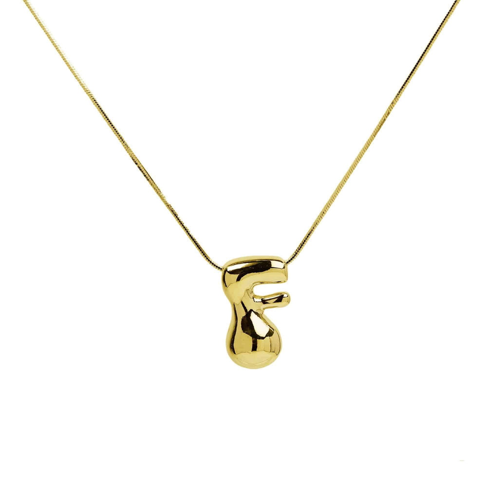Initial Waterdrop 18K Gold Necklace - The Floratory