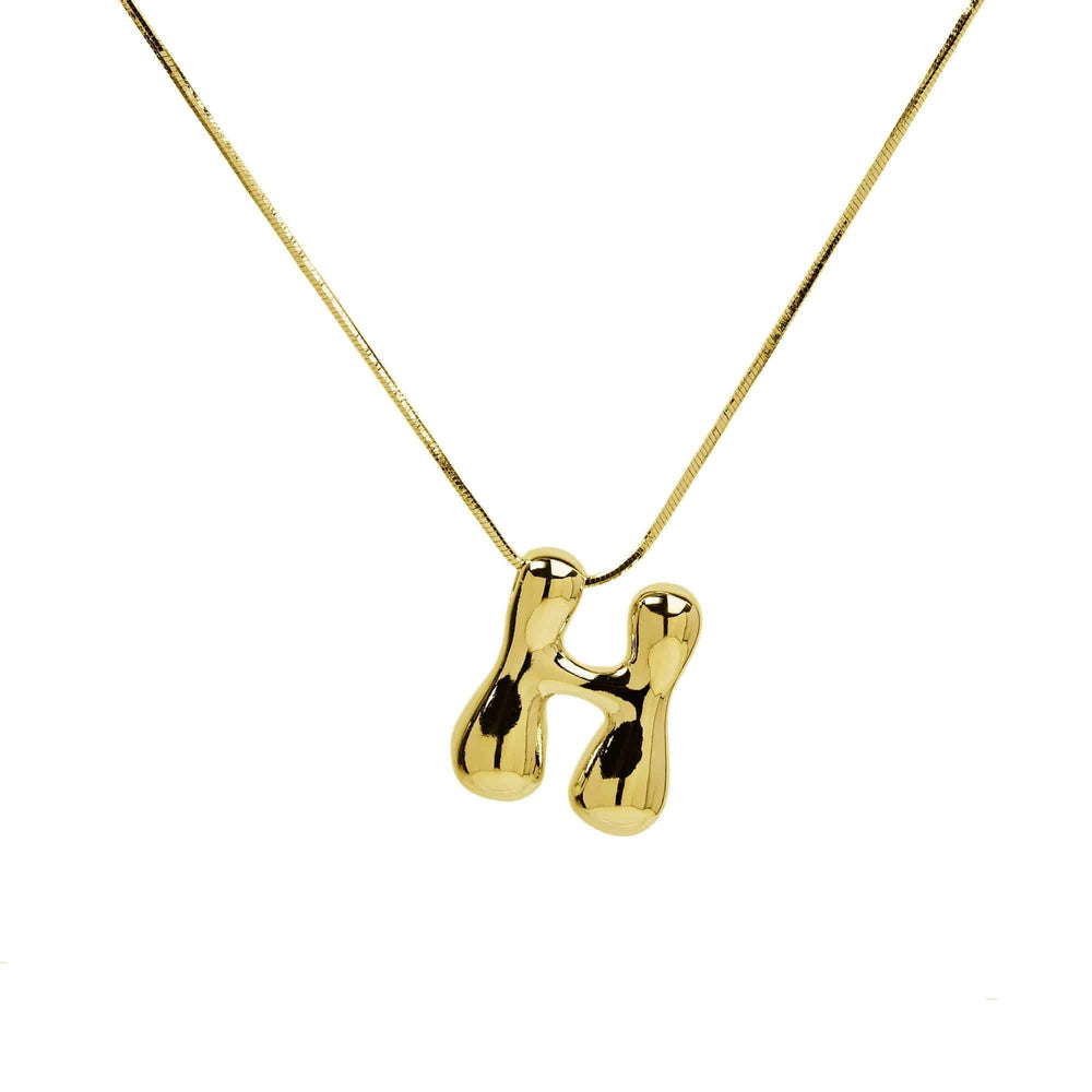 Initial Waterdrop 18K Gold Necklace - The Floratory