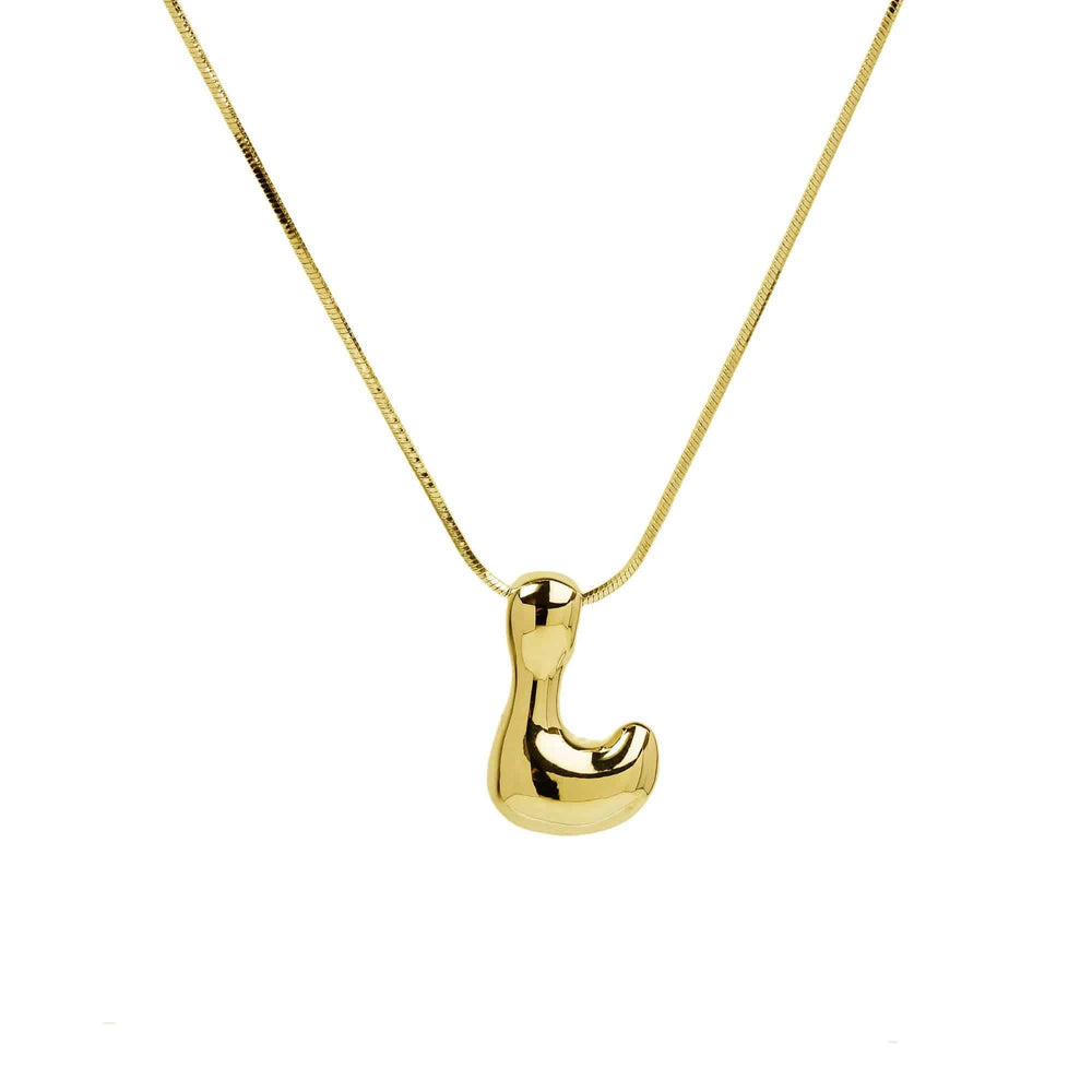 Initial Waterdrop 18K Gold Necklace - The Floratory