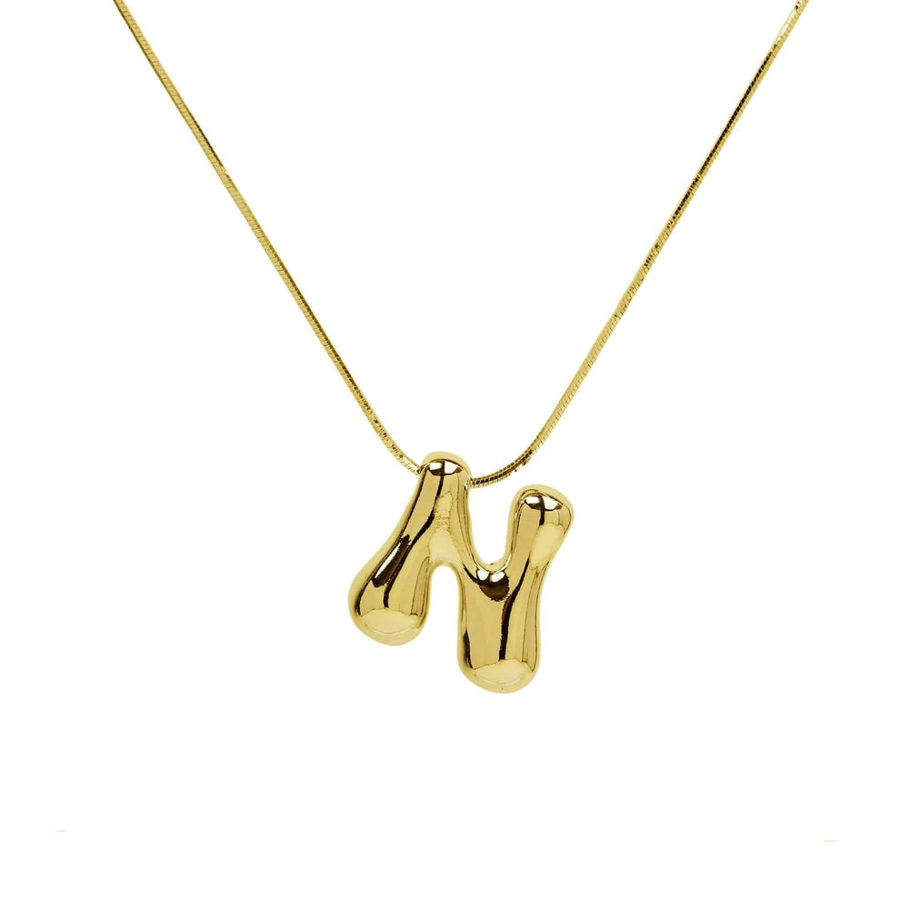 Initial Waterdrop 18K Gold Necklace - The Floratory
