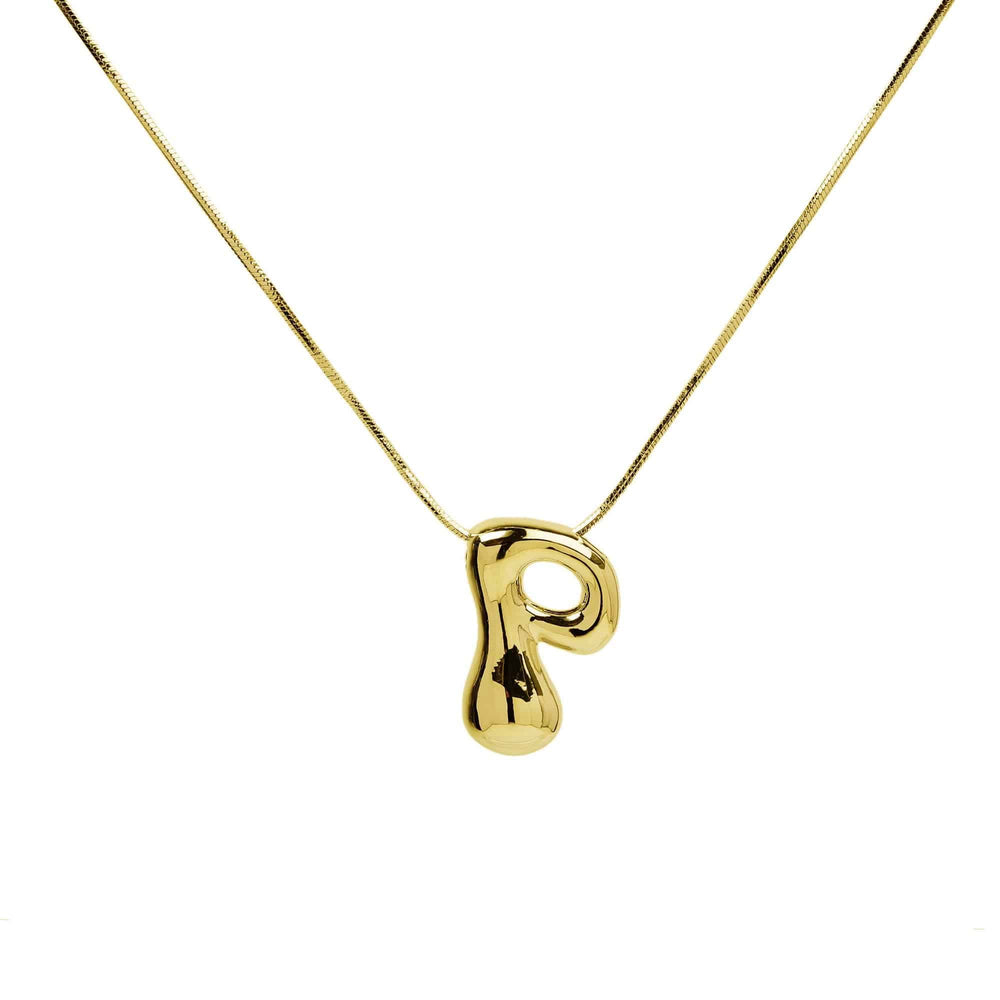 Initial Waterdrop 18K Gold Necklace - The Floratory