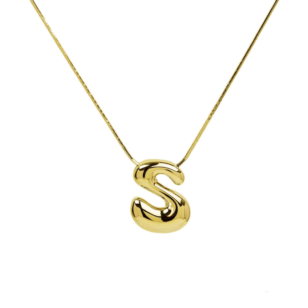 Initial Waterdrop 18K Gold Necklace - The Floratory