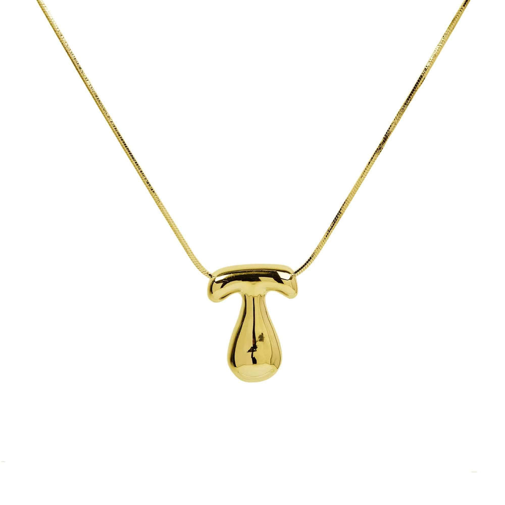 Initial Waterdrop 18K Gold Necklace - The Floratory