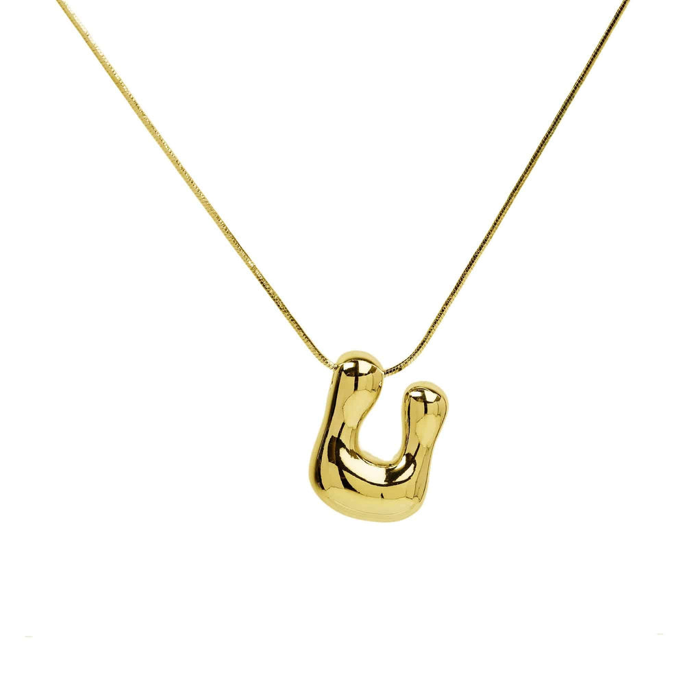 Initial Waterdrop 18K Gold Necklace - The Floratory