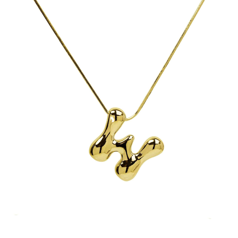 Initial Waterdrop 18K Gold Necklace - The Floratory