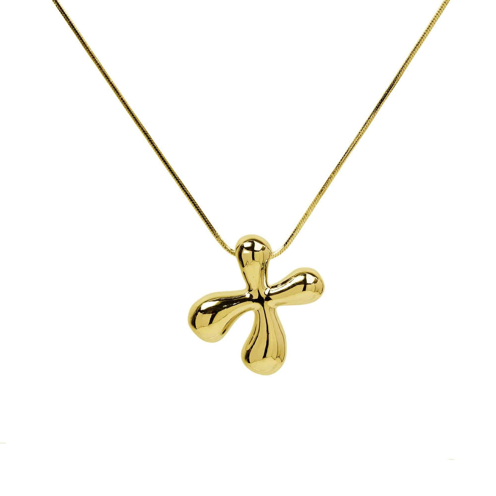 Initial Waterdrop 18K Gold Necklace - The Floratory
